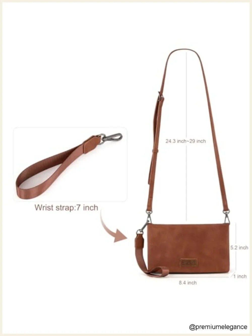 Wristlet Wallet RFID Blocking Bifold Clutch Crossbody with Strap